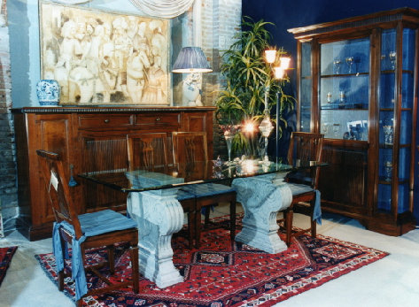 mobili in stile at sala in noce nazionale intagliata