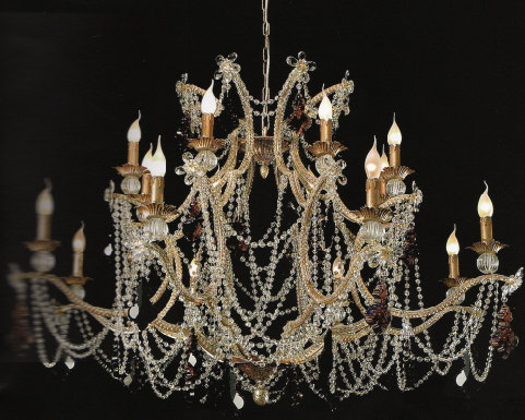 mobili in stile at lampadario 16 luci a. 2450 d. 135 h. 110
