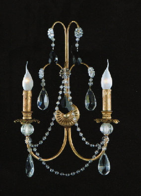 mobili in stile at applique a. 2136 cristalli boemia cm. 33 h. 49