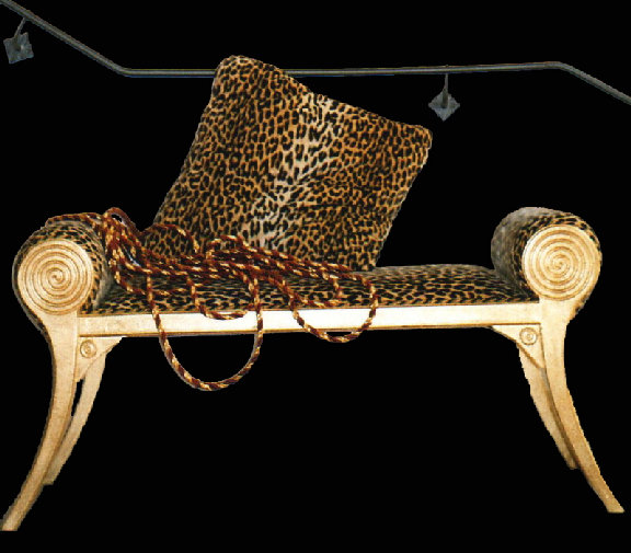 art. 212 divano decorato nero oro foglia mobili in stile at di alessandro tonel ww.atstyle.it