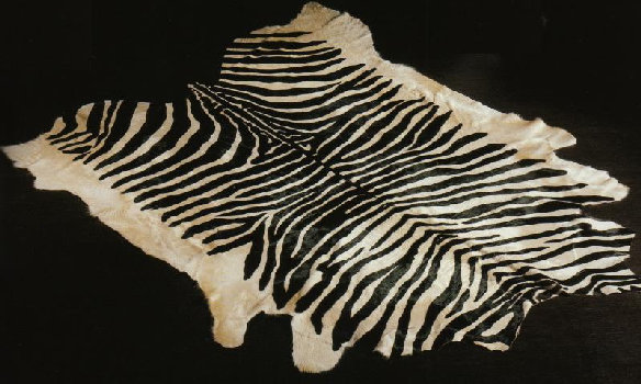tappeto pelle zebrato