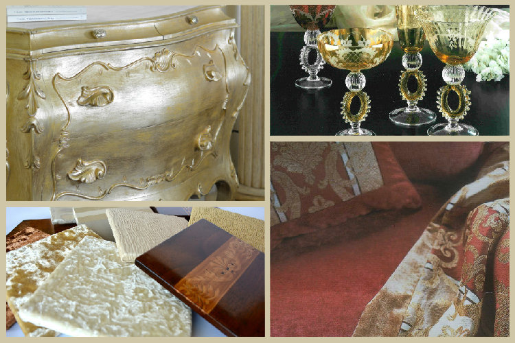 Com stile 700 intagliato decorato in oro decap  finiture personalizzate  tessuti pregiati
